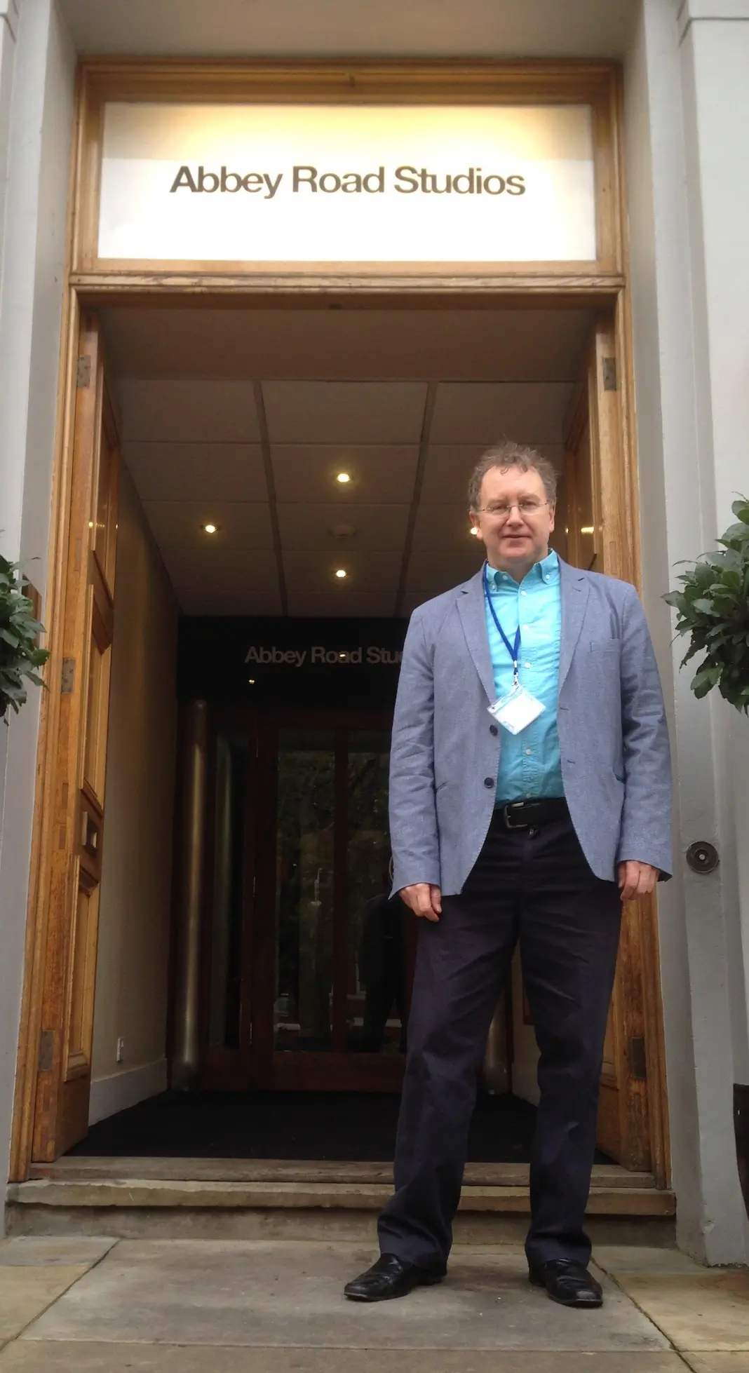 Peter outside Abbey Road Studios